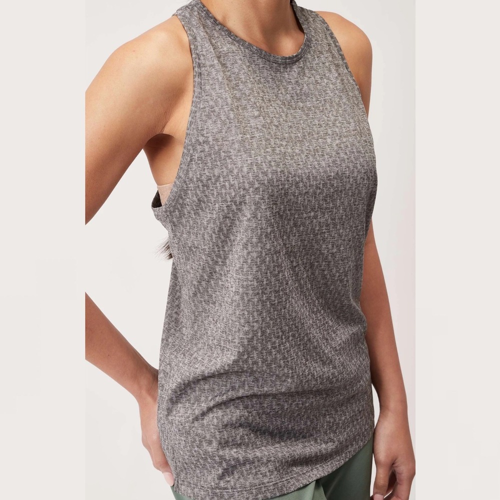 Patagonia Ridge Flow Running Tank Top Grey Womens Sz Medium Athletic Activewear